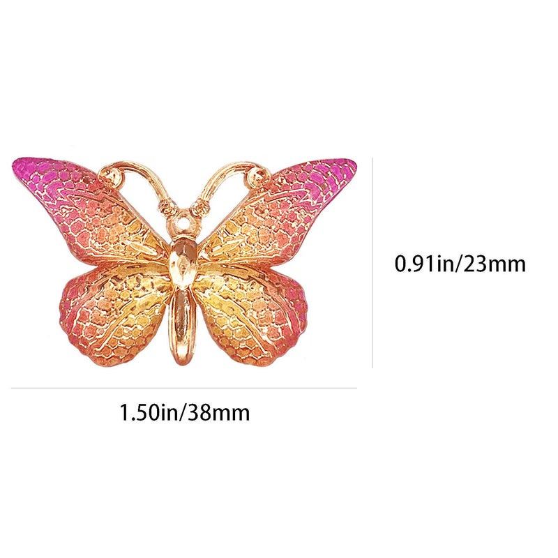 DIYstore 40 Pcs Colorful Butterfly Charms & Pendants Jewelry Kit - Enamel for Earrings, Bracelets, Necklace, DIY Phone Case & Hair Clip Craft - Image 2